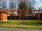 Garážové stání Klasik 692×400 cm bez střešního záklopu a střešní krytiny.