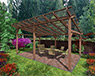 Zahradní pergola Klasik 300×570 cm, sklon střechy 10°