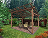 Zahradní pergola Klasik 400×370 cm, sklon střechy 10°