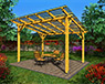 Zahradní pergola Standard 300×370 cm, sklon střechy 10°