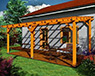 Zahradní pergola Standard ke zdi 300×570 cm, sklon střechy 10°
